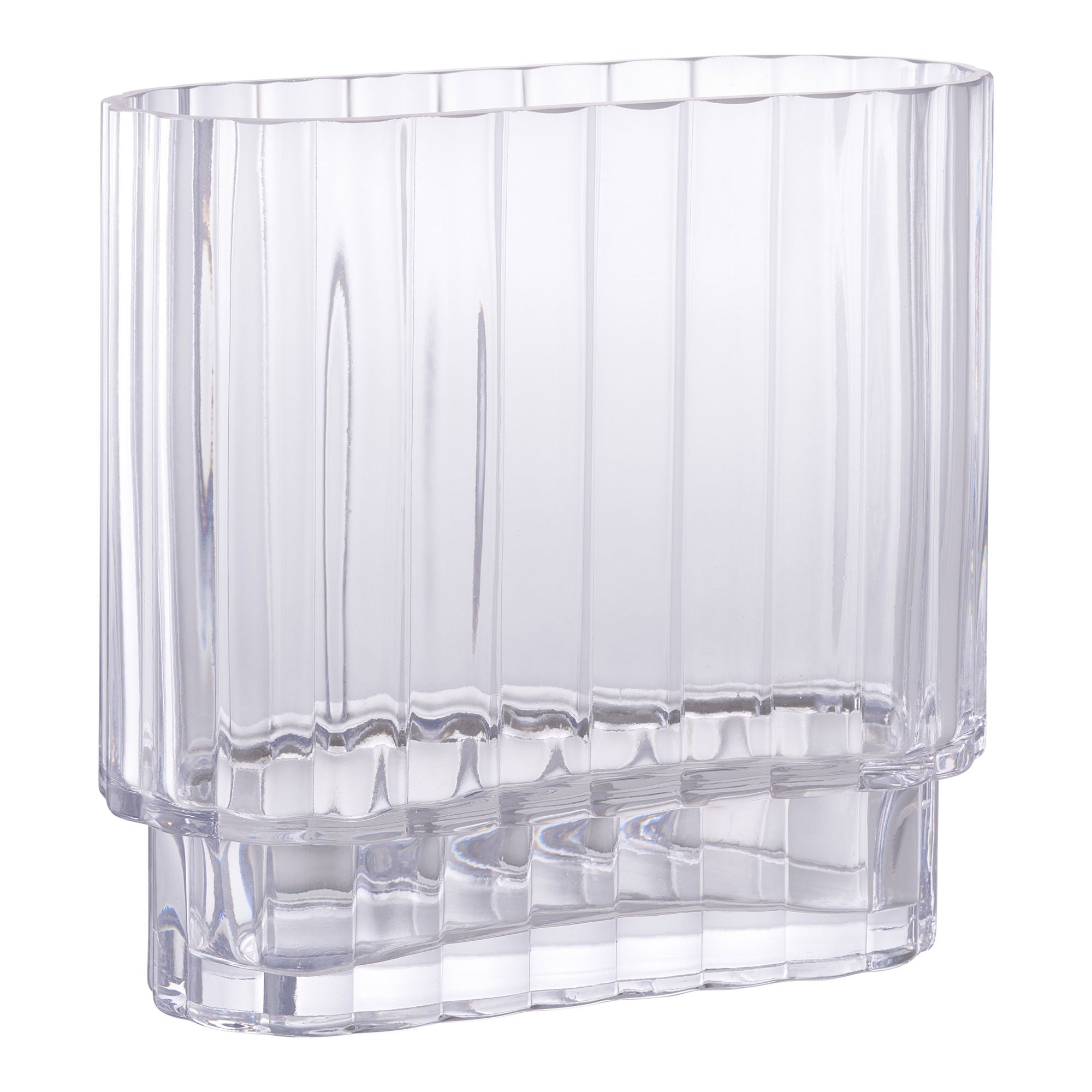Glasvase, klar, 20x9x19,5 cm